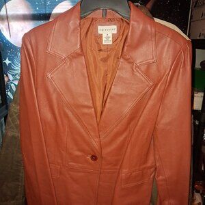 KIM ROGERS BROWN LEATEHR JACKET SIZE M